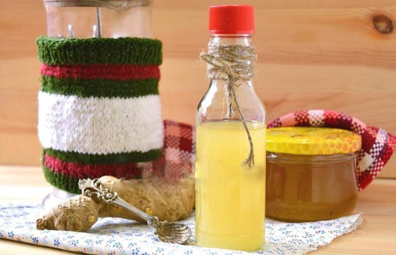 Tintura de jengibre con limón y miel para potenciar. 